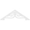 Ekena Millwork Pitch Finley Architectural Grade PVC Gable Pediment, 60"W x 20"H x 1"P (8/12) GPP060X020X100FIN - alternate 3